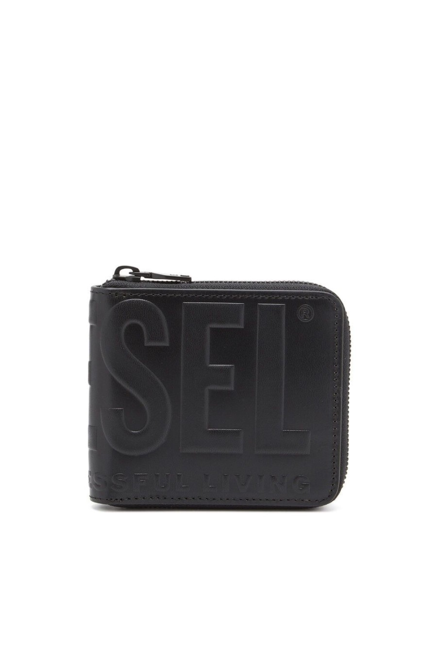 Herren Diesel Geldbeutel | Dsl 3D Bi-Fold Coin Zip Xs Schwarz