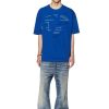 Herren Diesel T-Shirts | T-Strapoval Blau