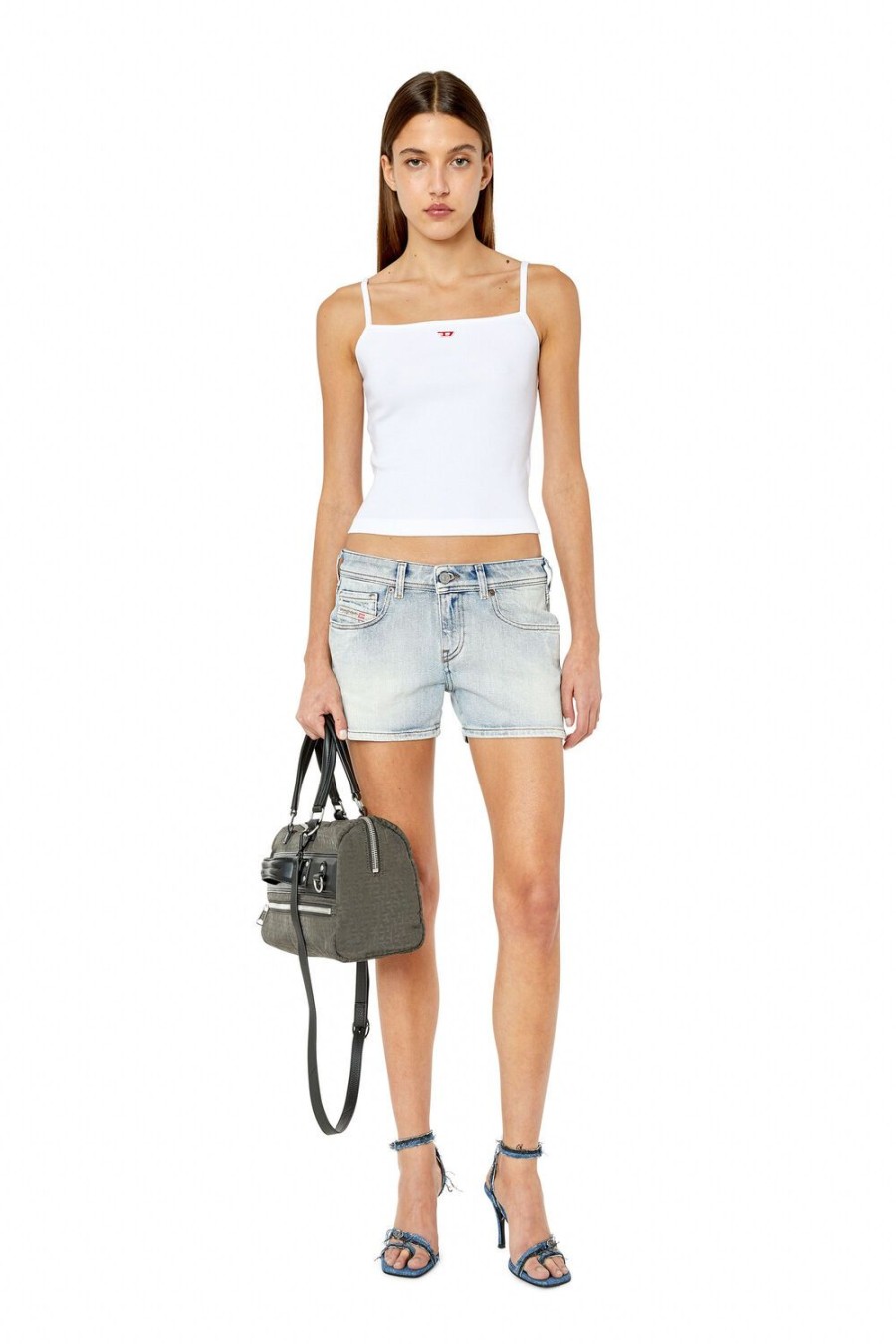 Damen Diesel Hosen Und Shorts | De-Lyla-Short Hellblau