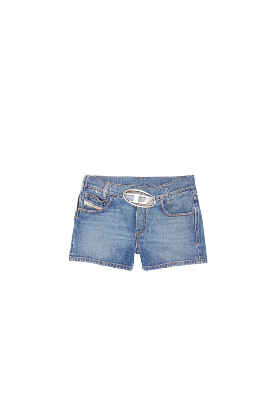 Damen Diesel Hosen Und Shorts | De-Lyla-Sh-Fsc Mittelblau