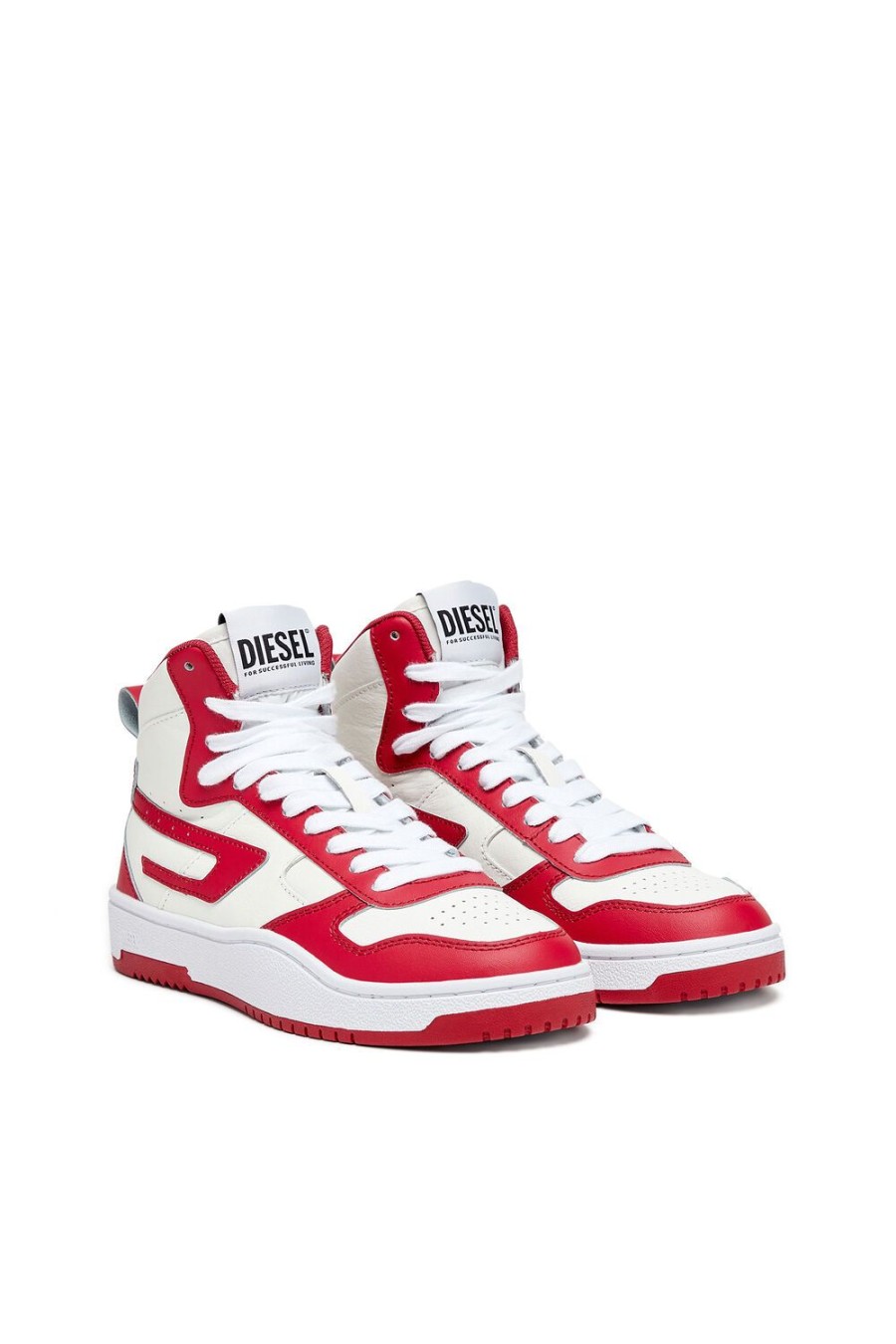 Damen Diesel Sneakers | S-Ukiyo V2 Mid W Weiss/Rot