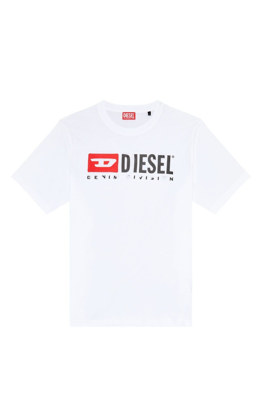 Herren Diesel T-Shirts | T-Just-Divstroyed Weis