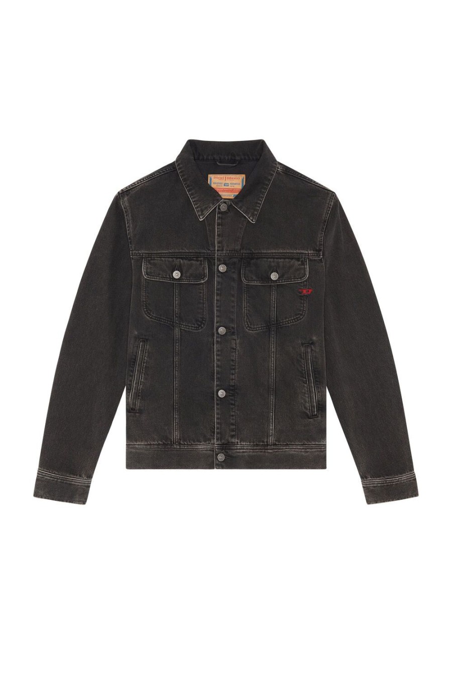 Herren Diesel Jacken | D-Barcy Trucker Jacket Schwarz/Dunkelgrau