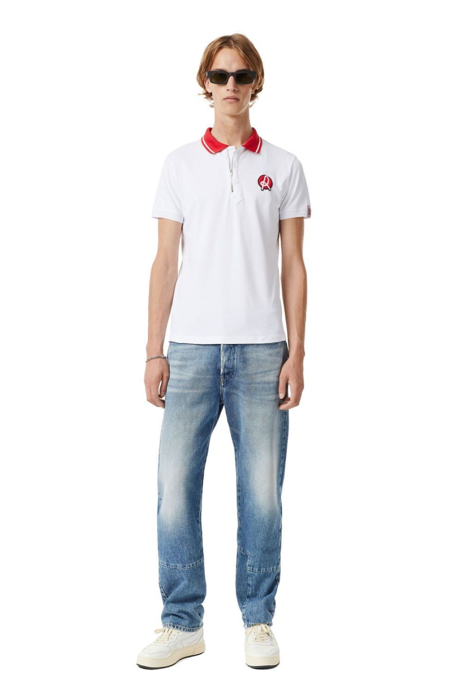 Herren Diesel T-Shirts | Lr-T-Hart-Vic Weis