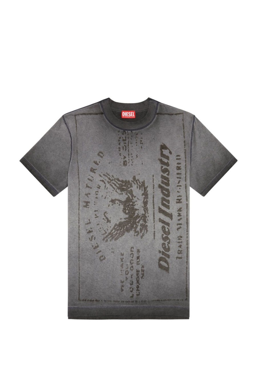 Herren Diesel T-Shirts | T-Diegor-L2 Dunkelgrau