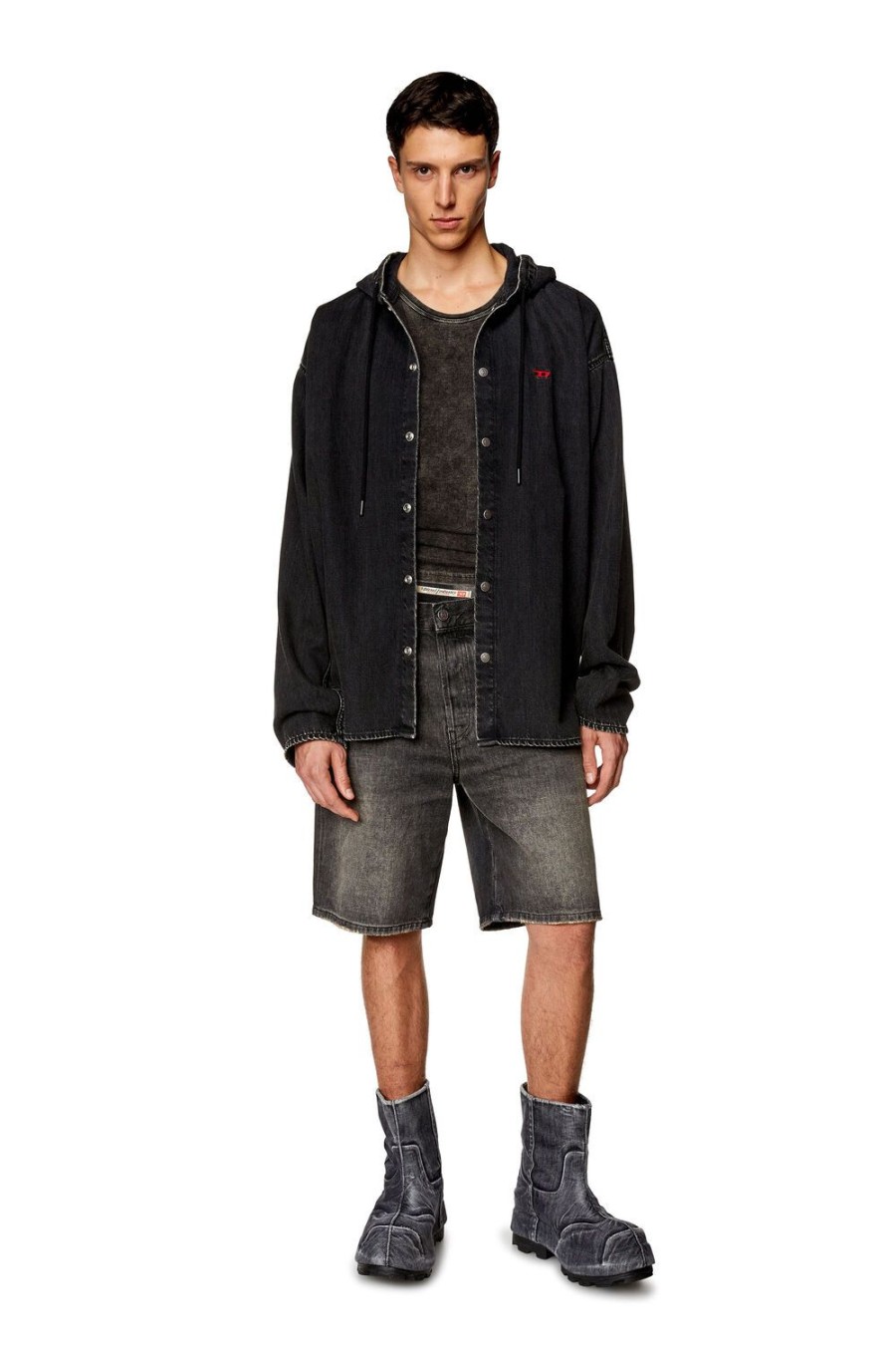 Herren Diesel Hosen Und Shorts | Regular-Short Schwarz