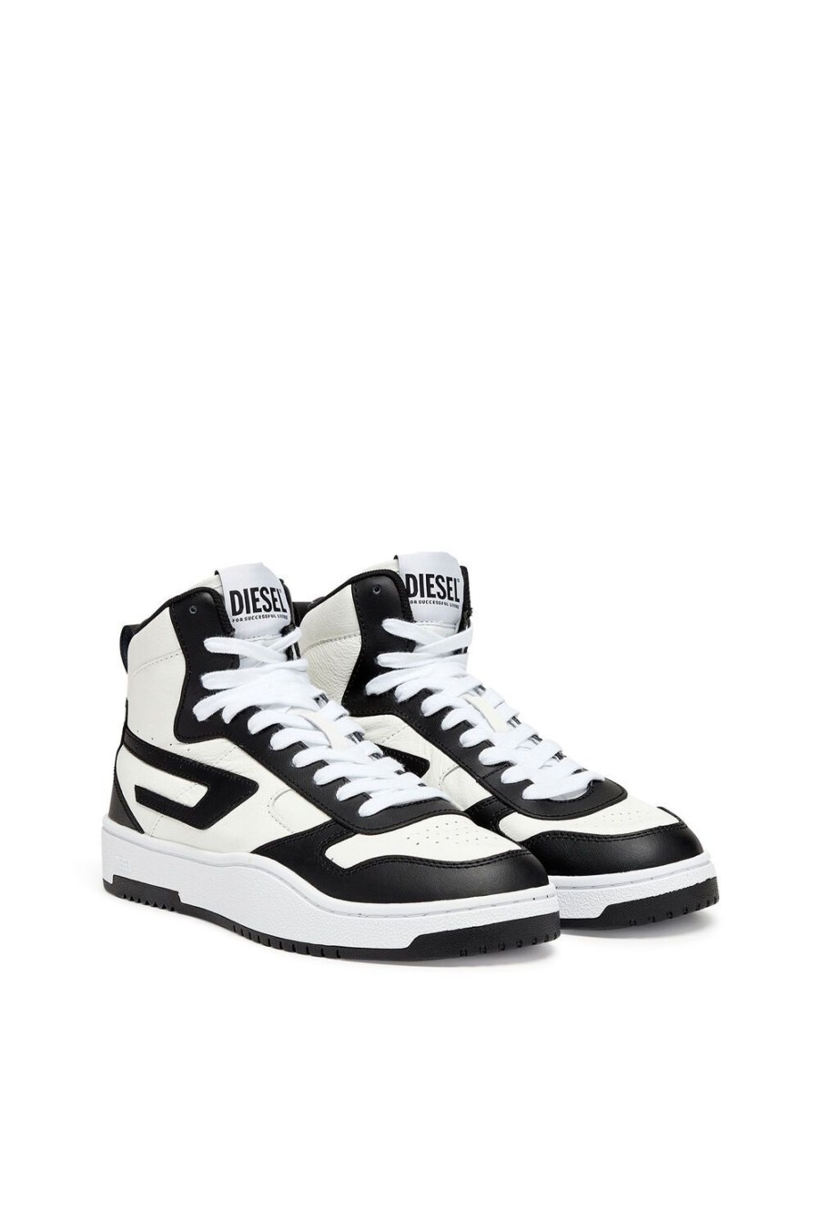 Herren Diesel Sneakers | S-Ukiyo V2 Mid Weiss/Schwarz