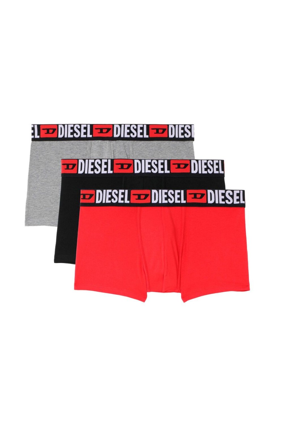 Herren Diesel Unterwasche | Umbx-Damienthreepack Rot/Grau