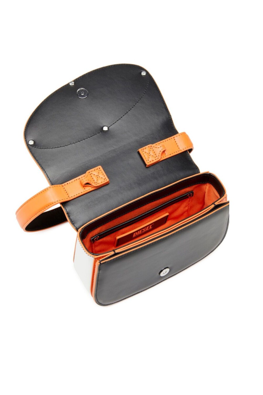 Damen Diesel Schultertaschen | 1Dr Schwarz/Orange