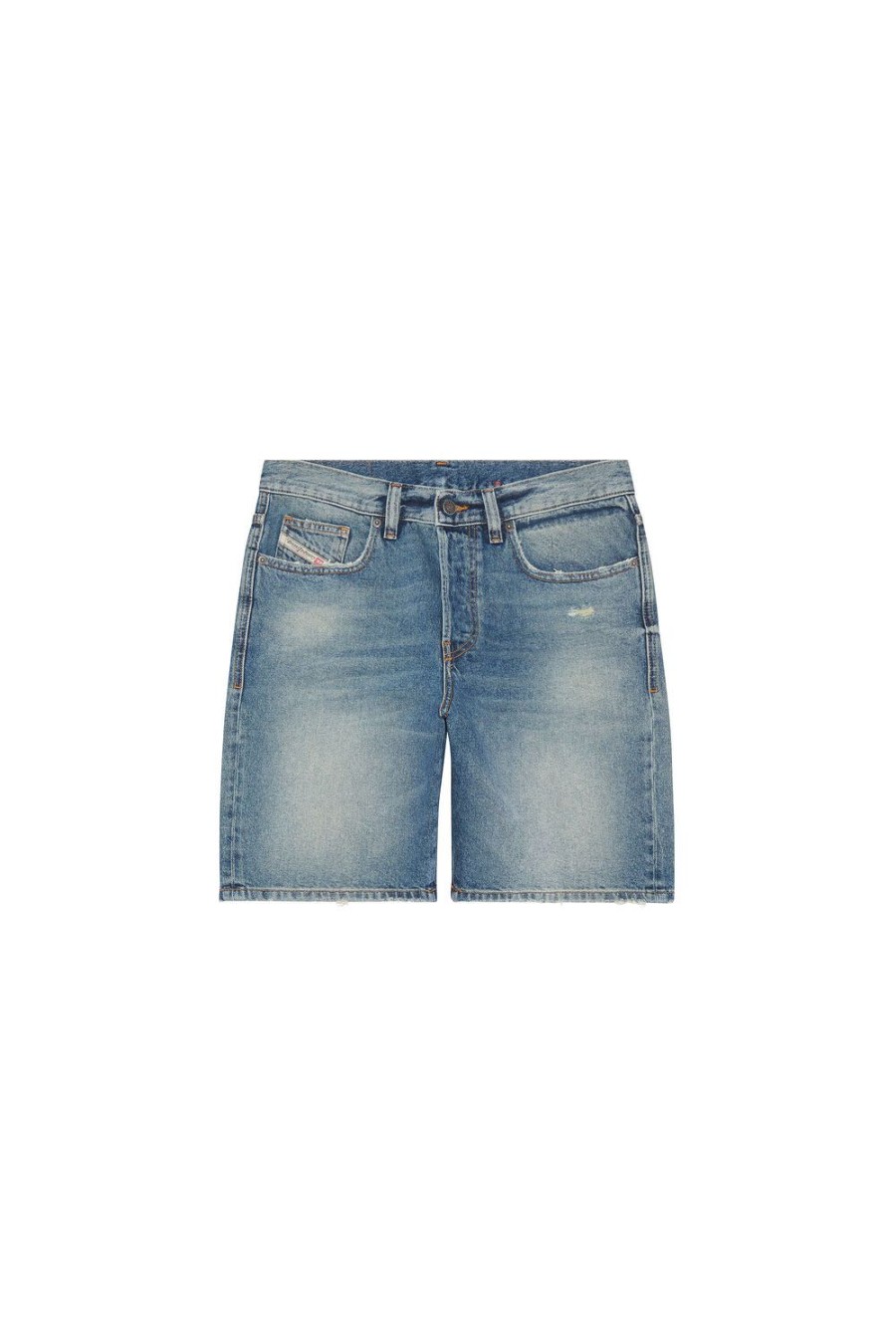 Herren Diesel Hosen Und Shorts | Regular-Short Mittelblau