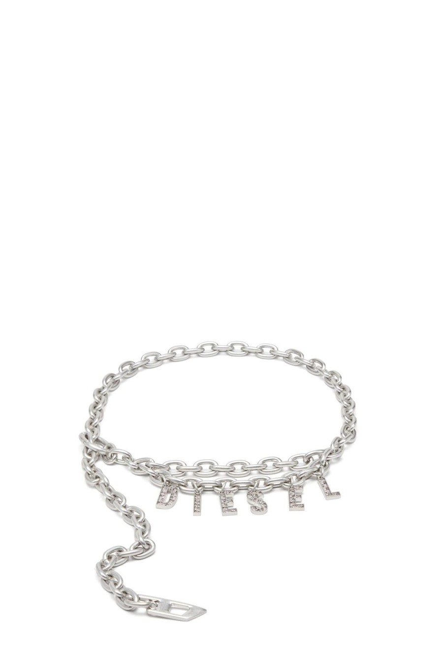 Damen Diesel Gurtel | B-Charm Chain Silber