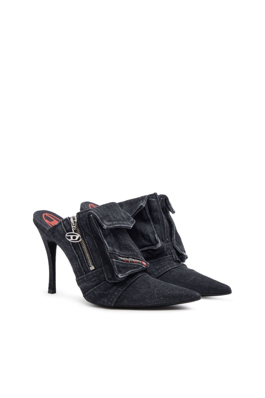 Damen Diesel Mules | D-Venus Pocket Ml Schwarz