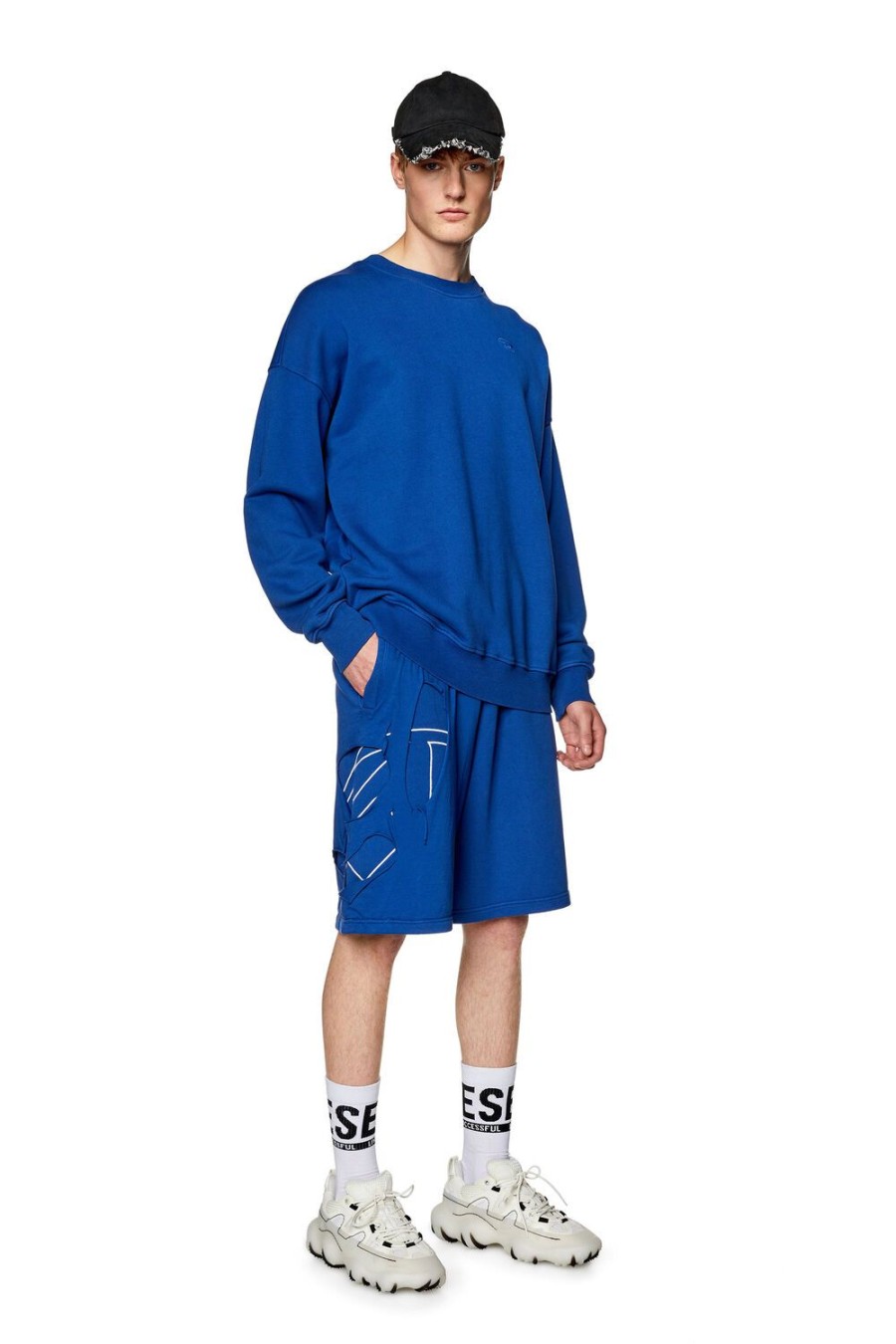 Herren Diesel Hosen Und Shorts | P-Crowstrapoval Blau