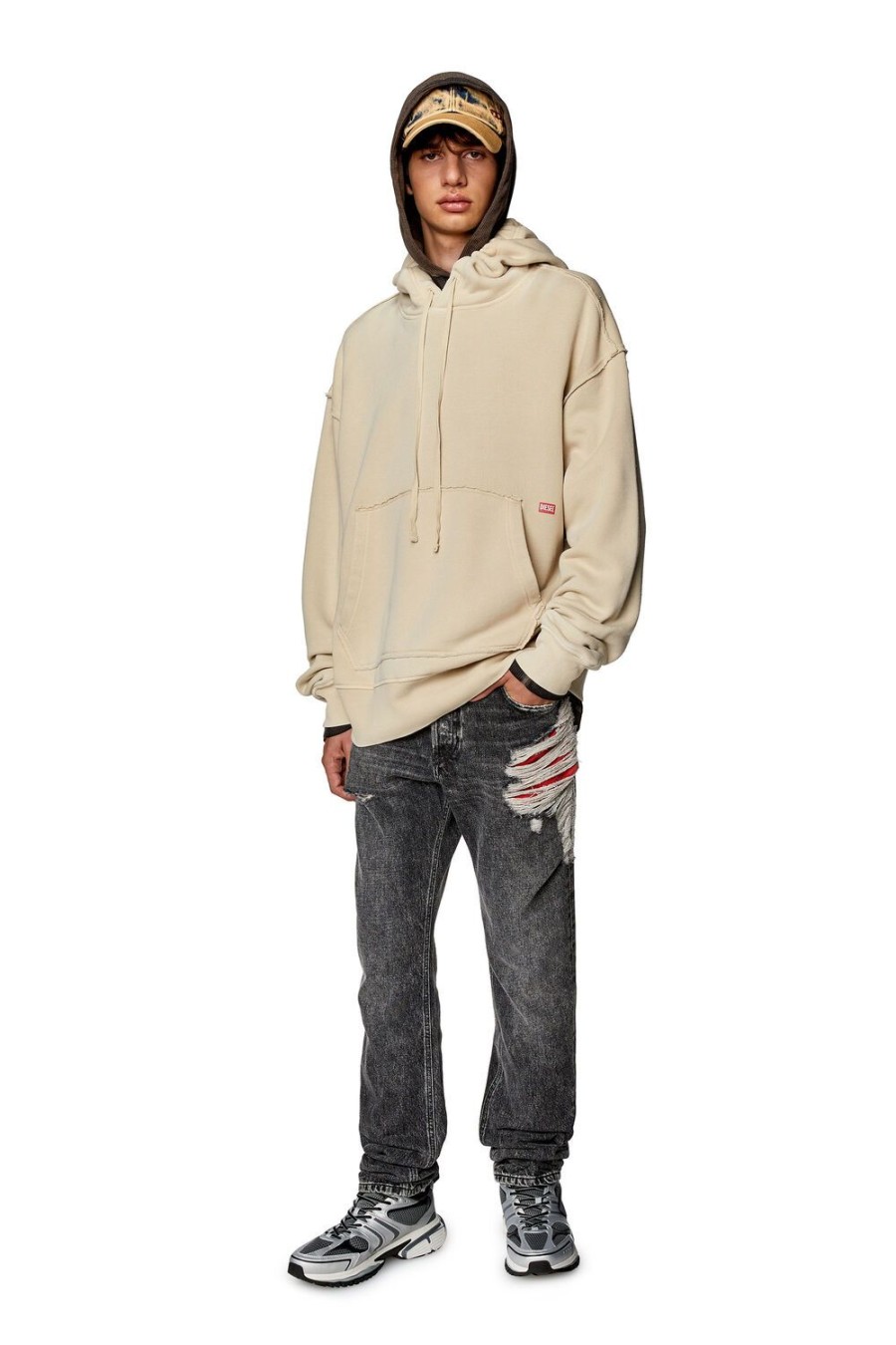 Herren Diesel Sweatshirts | S-Macs-Hood-Rw Beige