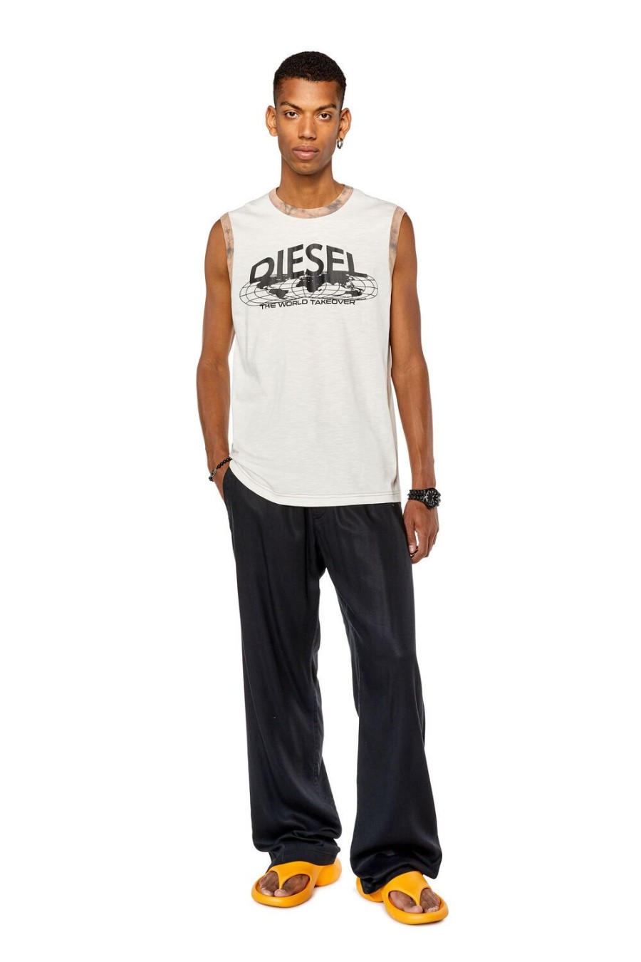 Herren Diesel T-Shirts | T-Bisco-L1 Weis