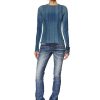 Damen Diesel T-Shirts Und Tops | De-Bob-Fsd1 Blau