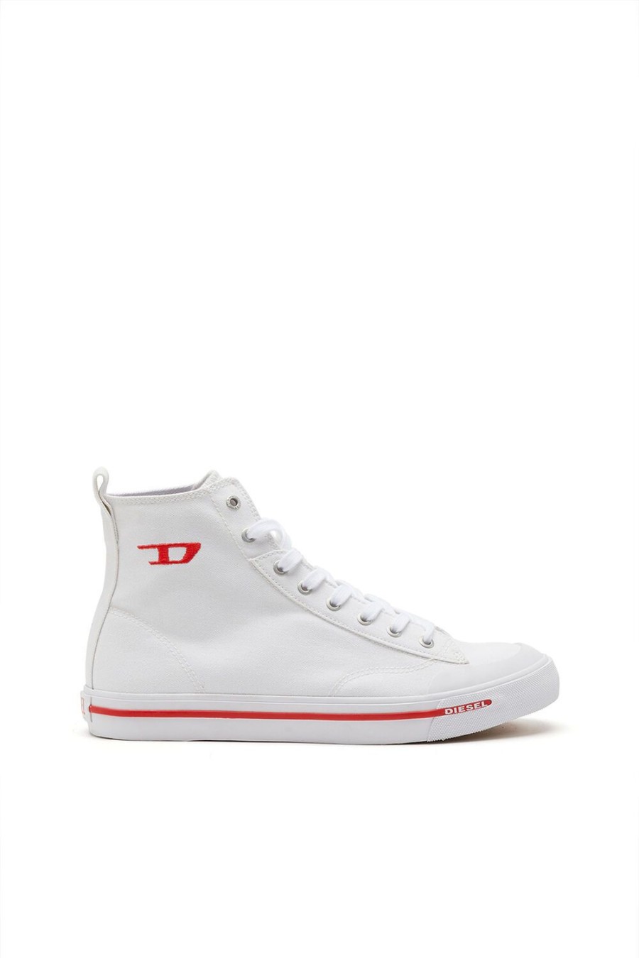 Herren Diesel Sneakers | S-Athos Mid Weiss/Rot